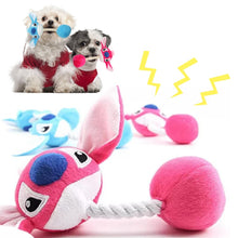 Plush Cartoon Cute Puppy Dog Rope Knot Toy Pet Dog Chew Squeak Toys for Small Dogs Teeth Grinding Pet Products Dog Accessories