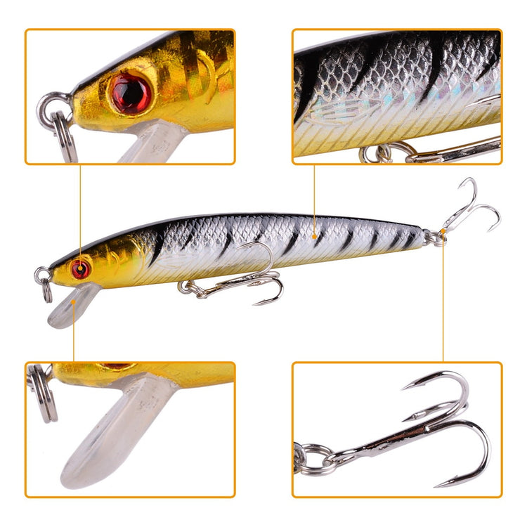 1Pcs Japanese Minnow Fishing Lures Floating Hard Bait 10.5mm 8.3g Artificial Wobbler Crankbait Carp Perch Pesca Fishing Tackle