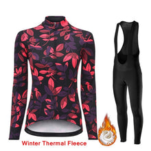 Warm 2022 Winter Thermal Fleece Cycling Clothes Women Jersey Suit Outdoor Bike MTB Clothing Bib Pants Set Ropa Maillot Ciclismo