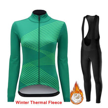 Warm 2022 Winter Thermal Fleece Cycling Clothes Women Jersey Suit Outdoor Bike MTB Clothing Bib Pants Set Ropa Maillot Ciclismo