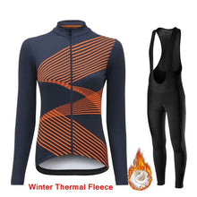 Warm 2022 Winter Thermal Fleece Cycling Clothes Women Jersey Suit Outdoor Bike MTB Clothing Bib Pants Set Ropa Maillot Ciclismo