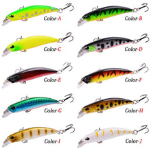 10pcs Laser Slow Minnow Fishing Lure Set 4g 7cm Wobblers Crankbaits Isca Artificial Hard Bait Carp Mini Fishing Lures Pesca