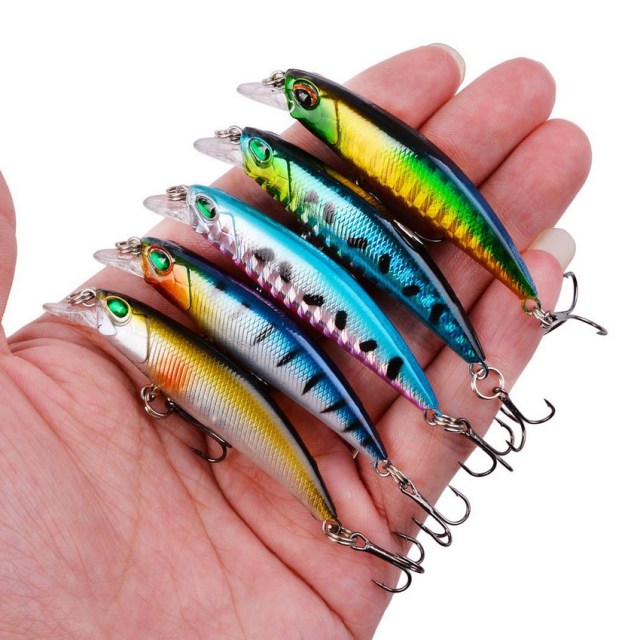 10pcs Laser Slow Minnow Fishing Lure Set 4g 7cm Wobblers Crankbaits Isca Artificial Hard Bait Carp Mini Fishing Lures Pesca