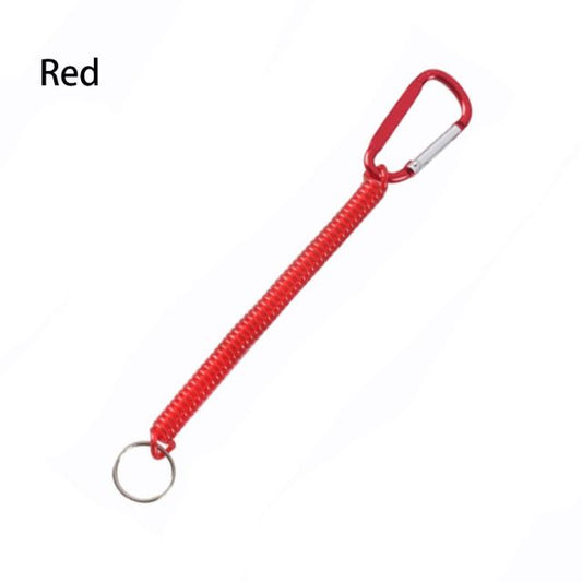 1PC Tactical Retractable Spring Elastic Rope Security Gear Tool Hiking Camping Anti-lost Phone Keychain Fishing Lanyards Outdoor