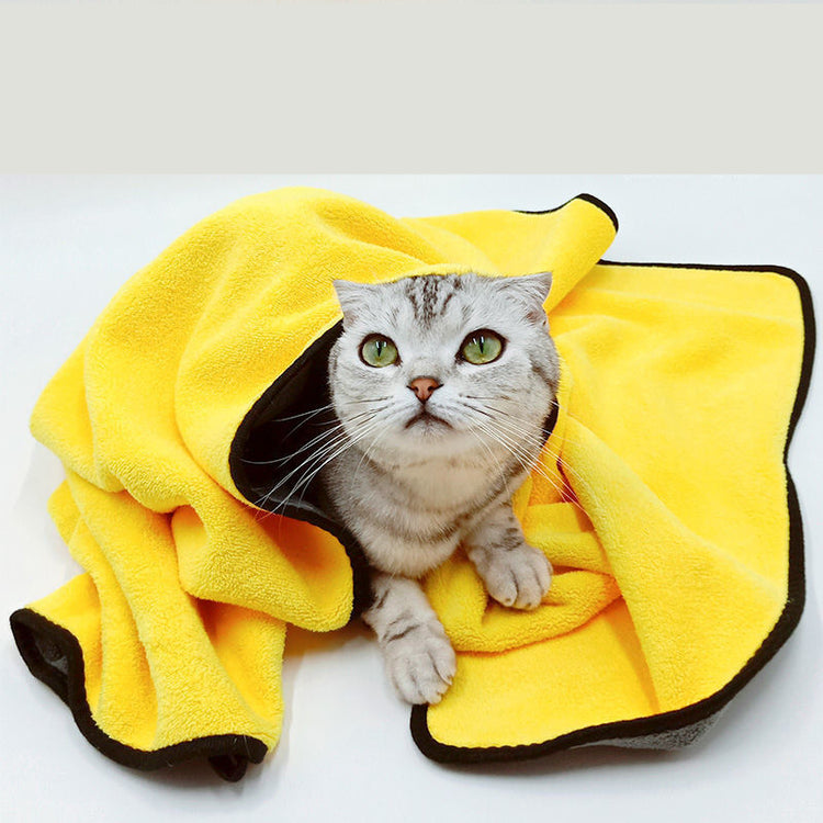 Pet Towel Bath Absorbent Towel Soft Lint-free Dogs Cats Bath Towels Absorbent Quick-drying Small ThickTowel Special Pet Products