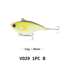 1PCS Hard VIB Lures Fishing Bait Treble Hooks Sinking Crankbait Wobber Fishing Tackle 4.6g 4cm