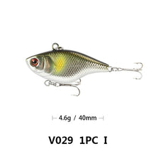 1PCS Hard VIB Lures Fishing Bait Treble Hooks Sinking Crankbait Wobber Fishing Tackle 4.6g 4cm