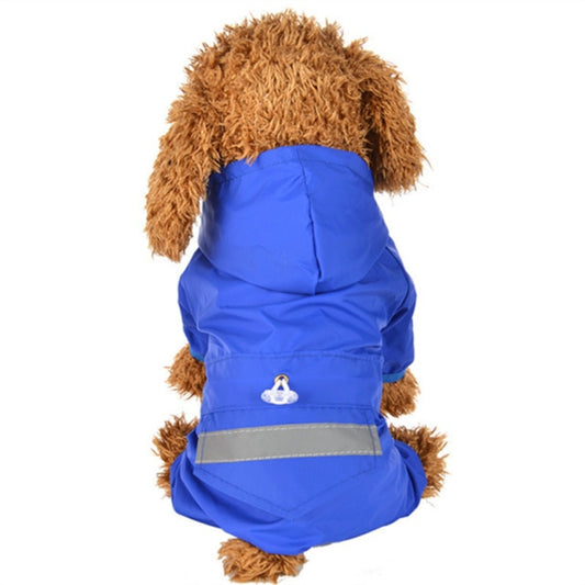 Dog Rain Coat Clothes Puppy Casual Cat Raincoat Reflective Waterproof Jacket Outdoor Rainwear Hood Apparel Jumpsuit Pet Supplies