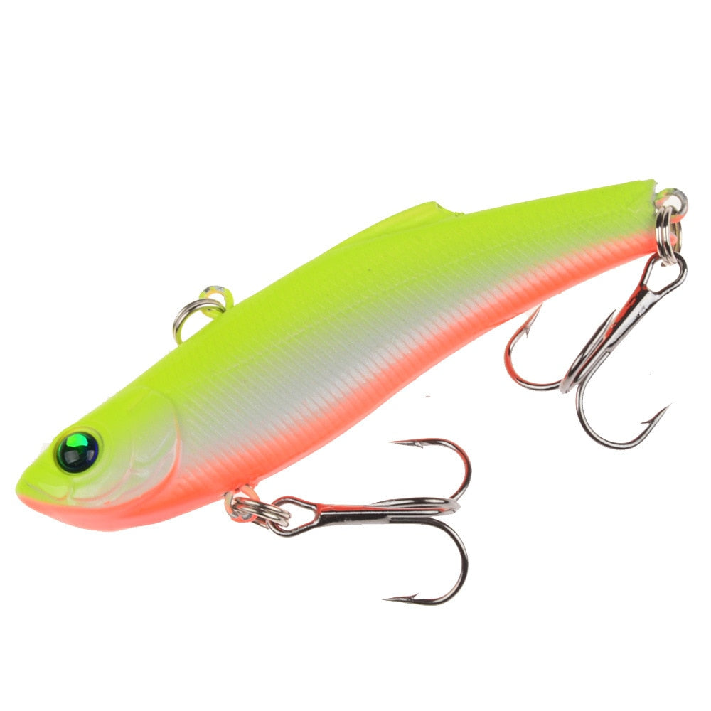 1Pcs Winter Fishing Lure Minnow VIB Spoon Spinner Hard Bait 70mm 18g Artificial Bait Jig Wobblers Fishing Bait Fishing Tackle