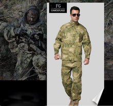 US Men Military Outdoor Breathable Mandarin Collar Army Camouflage Combat Uniform Set Apparel Suit Airsoft Hunting Clothing