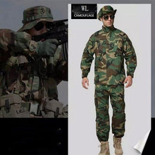 US Men Military Outdoor Breathable Mandarin Collar Army Camouflage Combat Uniform Set Apparel Suit Airsoft Hunting Clothing